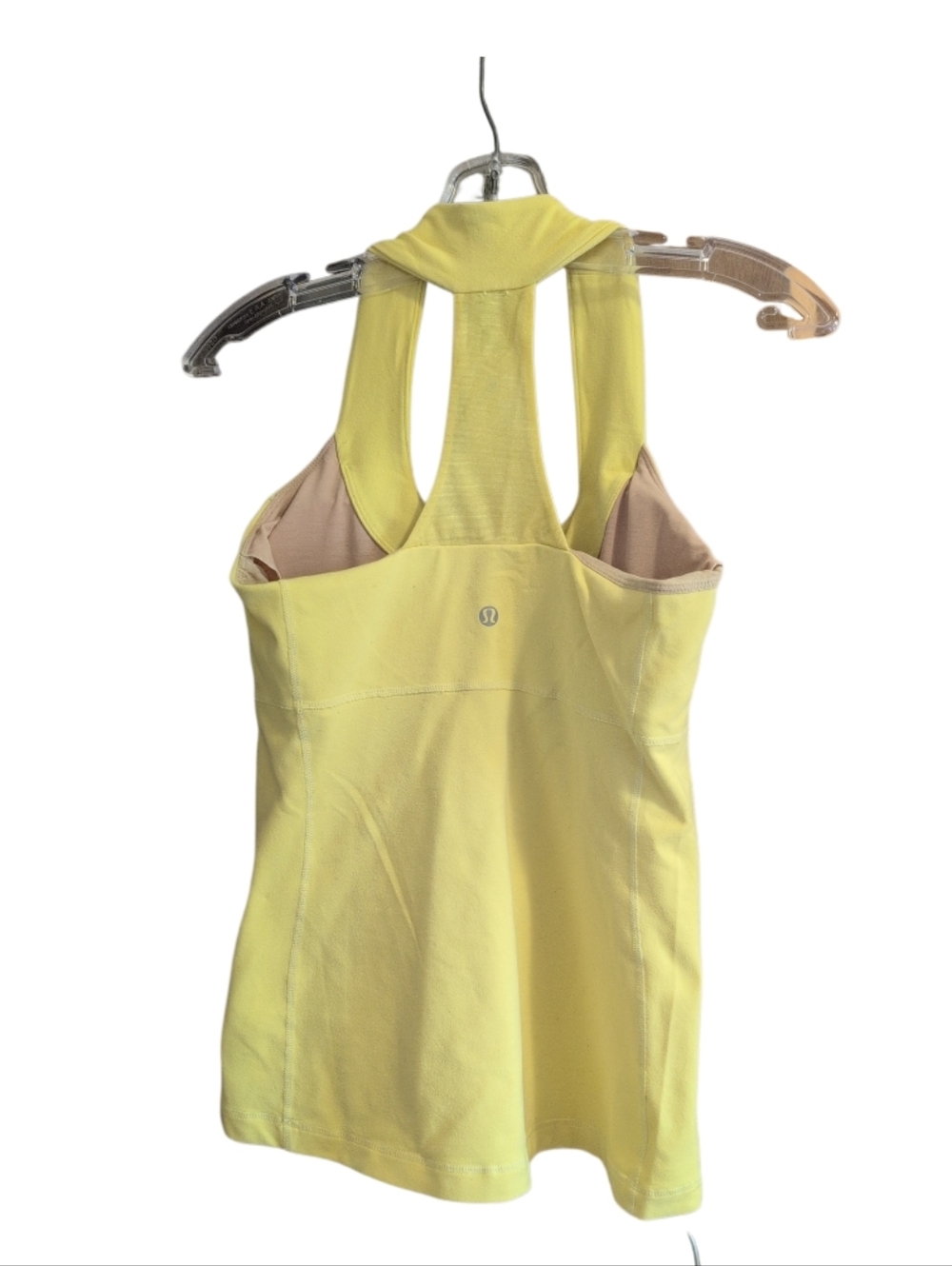 Lululemon Scoop Neck Tank Womens 8 Buttery Yellow Racerback Built In Bra Coolmax